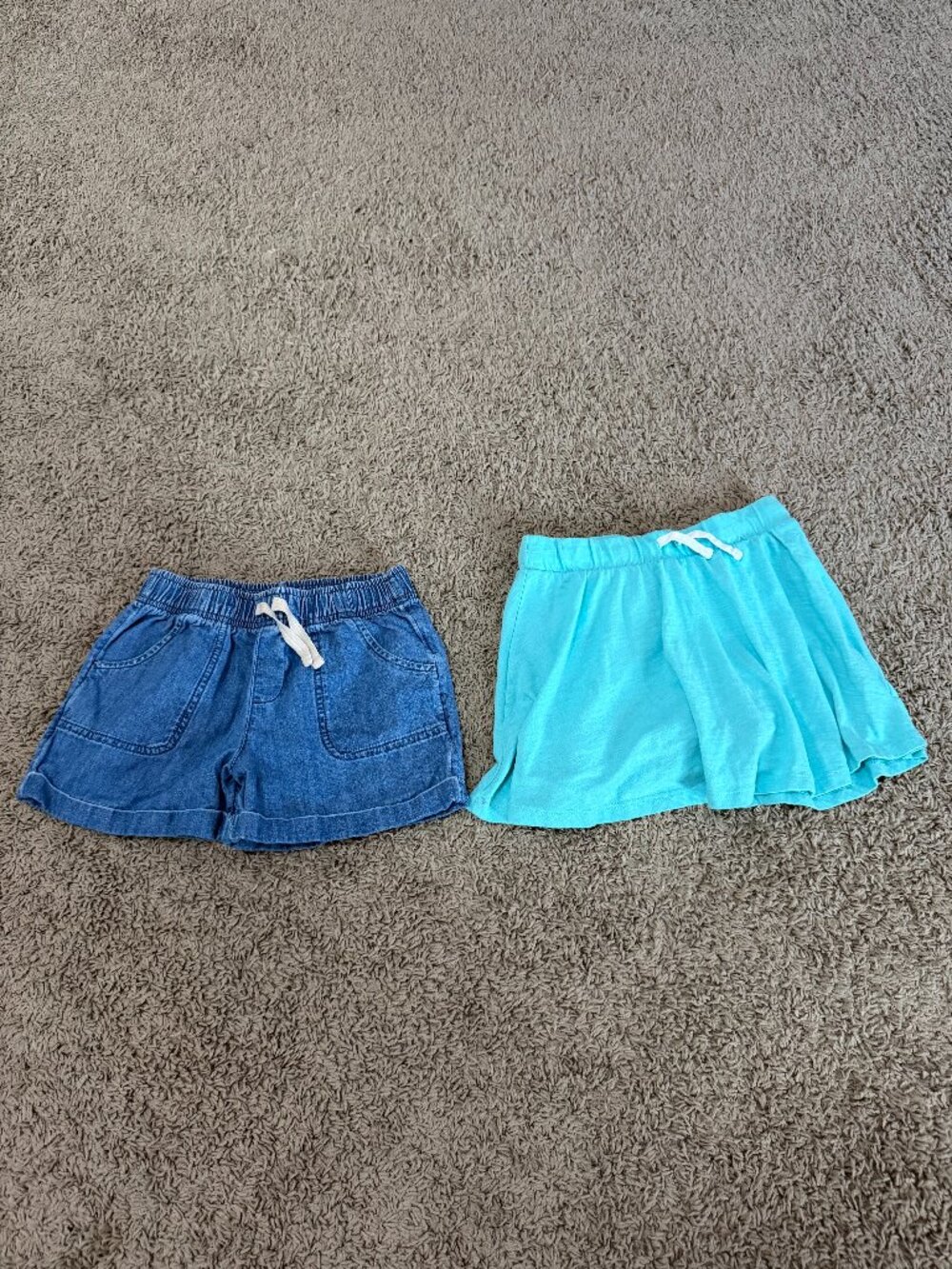 Wonder Nation Girls' Short/Skort Set (Denim/Light Blue) Size 7-8